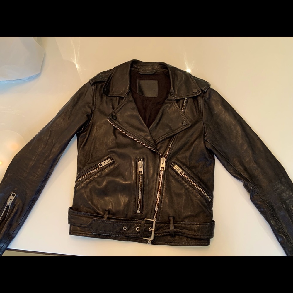 All Saints Black Leather Jacket